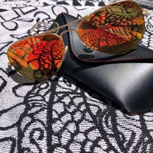 RayBan Orange Flash Aviators